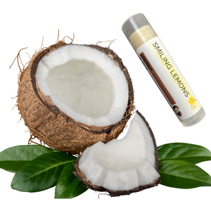 Coconut scented organic lip balms